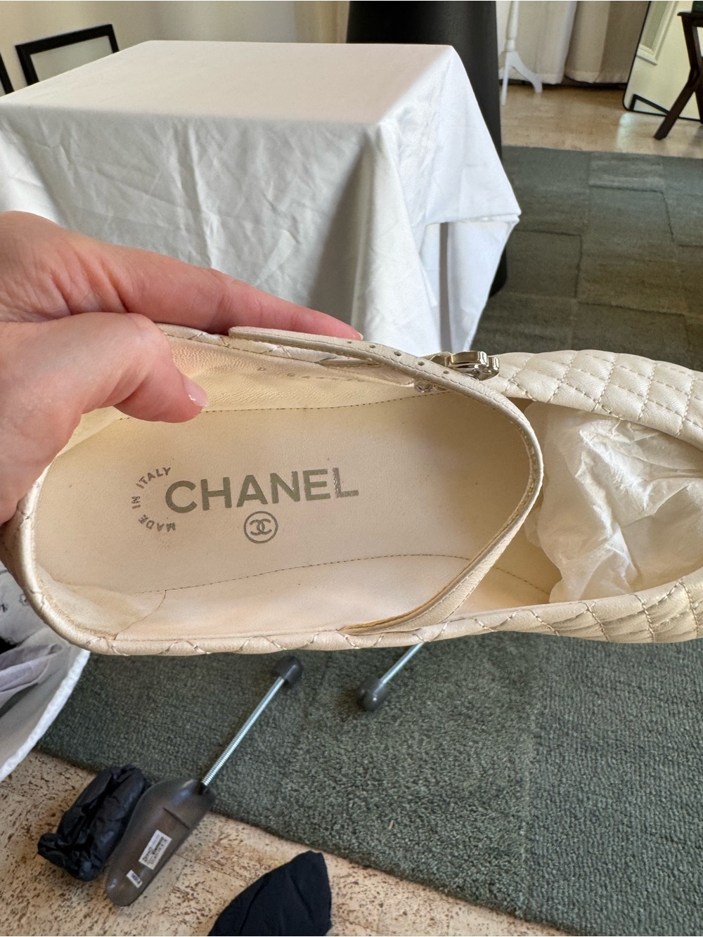 CHANEL Lambskin Quilted Mary Jane Flats size 41 - Picture 12 of 15